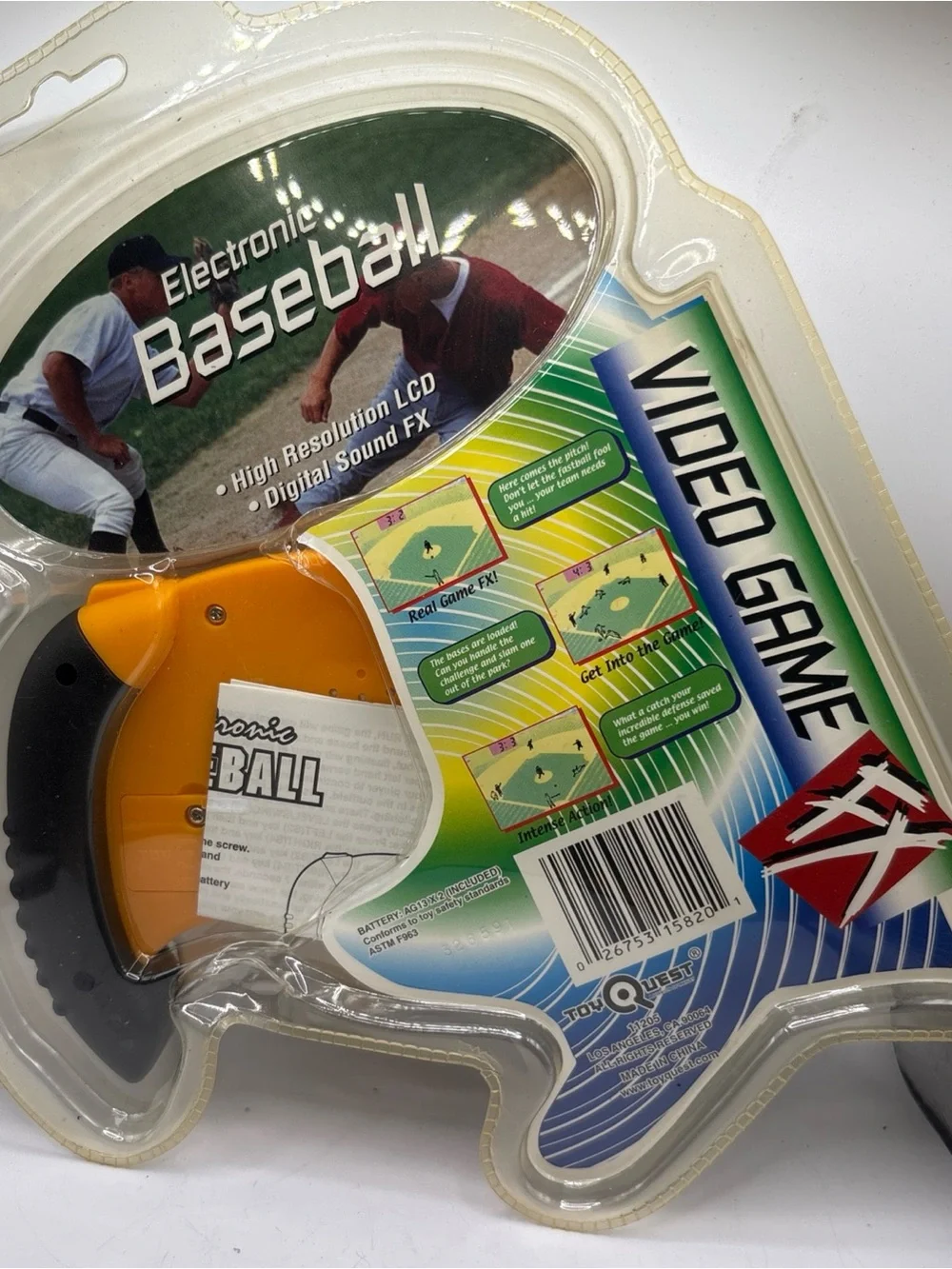 Electronic Baseball Handheld Video Game FX High Resolution LCD Digital Sound FX